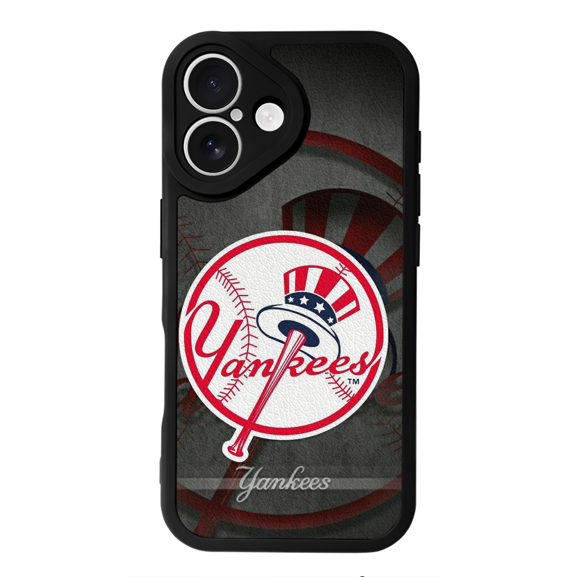 New York Yankees 228 IPhone 16 Silicone Leather Case – UV Print, Lambskin Texture – Perfect Fit, Wireless Charging Compatible, Scratch Resistant, Precise Cutouts – Stylish Protection For IPhone 16